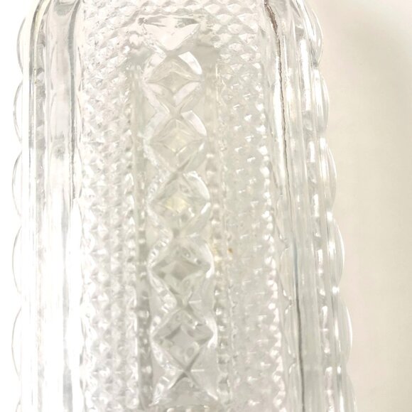 Vtg Anchor Hocking Wexford Clear Glass Butter Dish 1lb Size Diamond Cut 1970s US - Picture 4 of 7